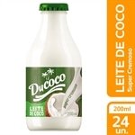 Leite de Coco Vidro Ducoco 200ml - Embalagem com 24 Unidades