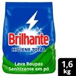 Sabão em Pó Brilhante Higiene Total Sanitizante 1,6Kg Embalagem com 7 Unidades