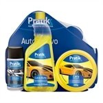 Kit Automotivo Pratik Cera + Silicone + Shampoo