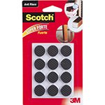Protetor 3M Scotch Anti-Risco Redondo Pequeno Preto - 1 Embalagem com 12 Unidades