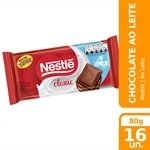 Chocolate Ao Leite Nestlé Classic 80g - Embalagem com 16 Unidades