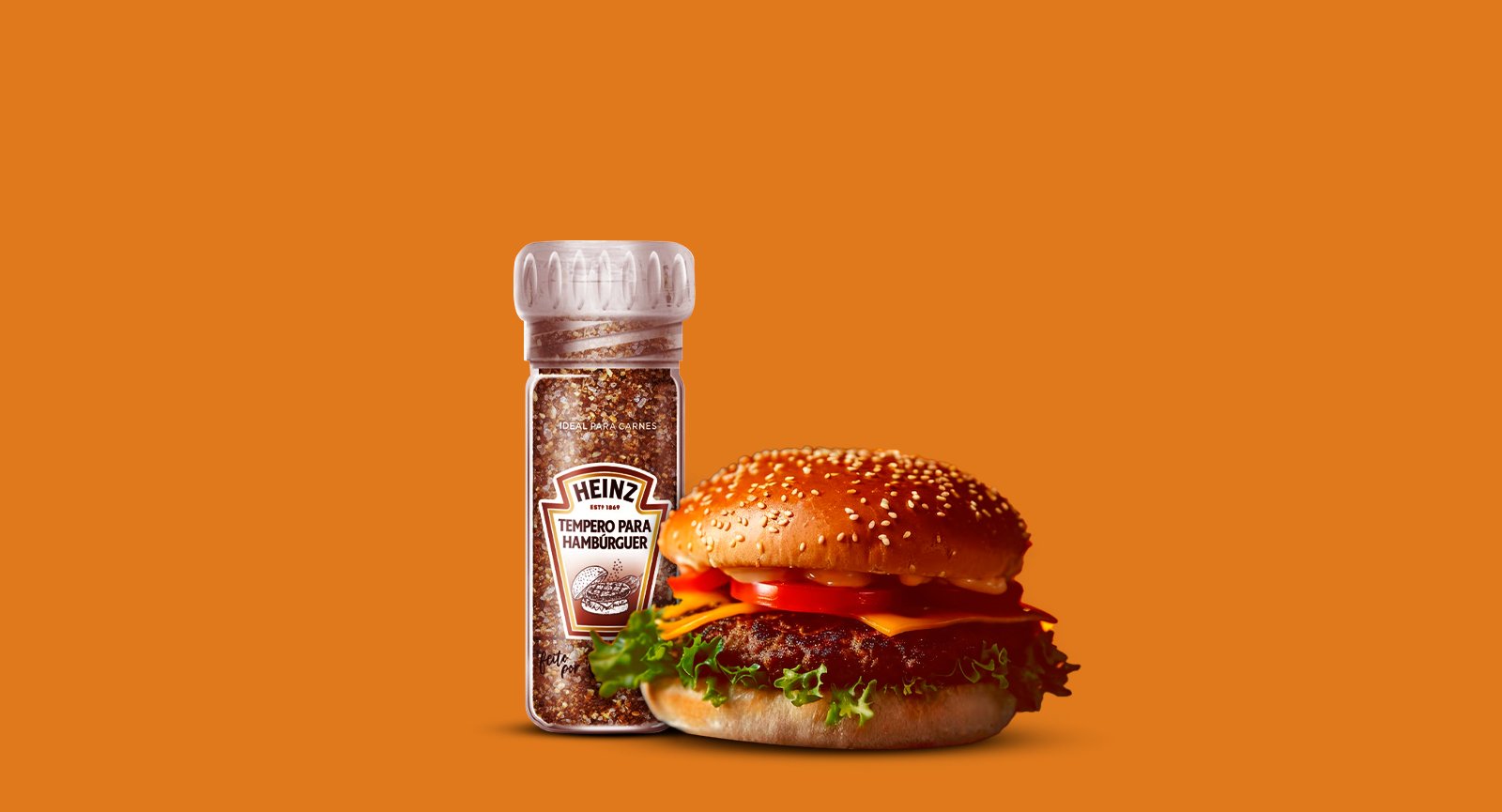 Tempero para Hambúrguer Heinz com Moedor de Vidro 80g