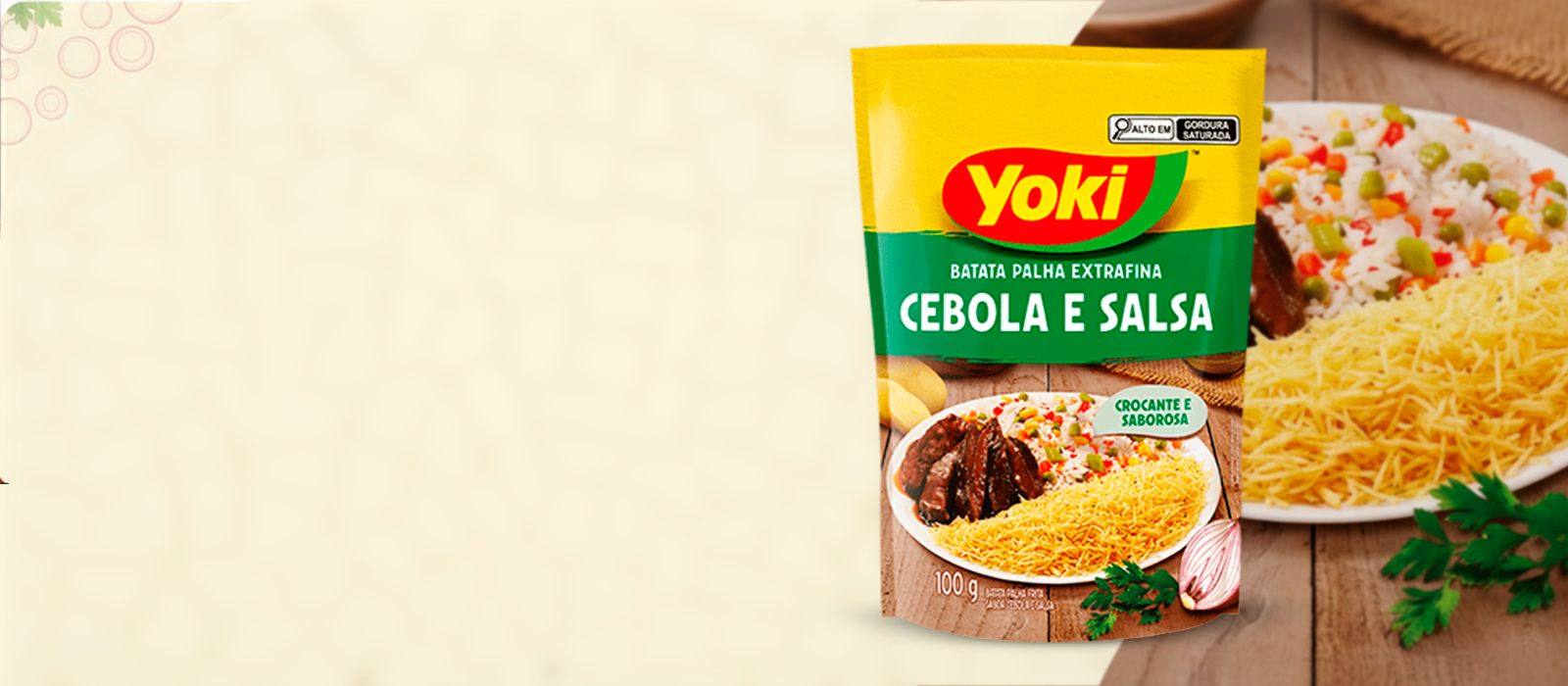 Batata Palha Yoki Extrafina Cebola e Salsa 100g - Embalagem com 20 ...