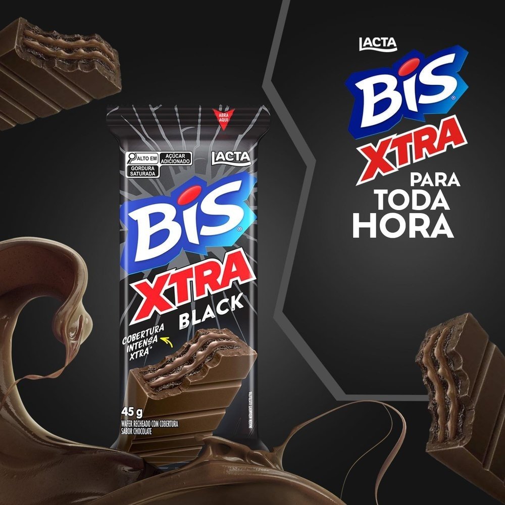 Wafer Recheio e Cobertura Chocolate Bis Xtra 45g - LACTA