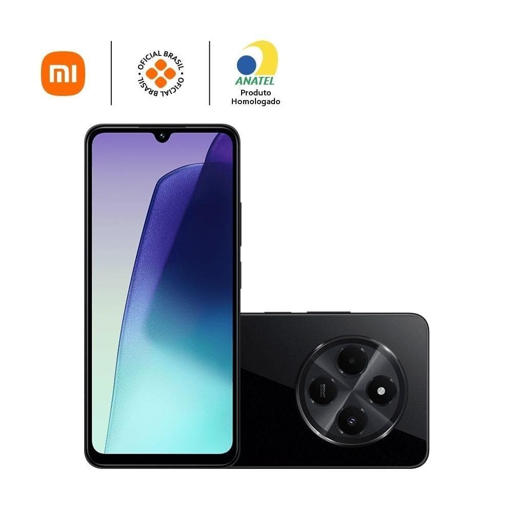 Smartphone Xiaomi Redmi 14C 4Gb Ram 128Gb Câmera 50Mp Preto