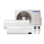 Ar Condicionado Multi Bi Split Samsung Wind Free 18000 BTUs 2x9000 Quente/Frio Inverter 22