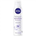 Desodorante Nivea Aerosol Feminino Sensitive e Pure Sem Perfume 150ml