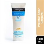 Protetor Solar Neutrogena Sun Fresh FPS70 200ml