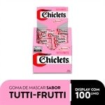 Goma de Mascar Trident  Chiclets Tutti Frutti 2,8g Display com 100 Unidades