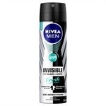 Desodorante Nivea Aerosol Masculino Invisible Black White Fresh 150ml