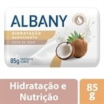 Sabonete Albany Feminino Hidratação Suavizante Leite de Coco 85g Embalagem com 12 Unidades