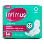 Absorvente Intimus Ultrafino Antibacteriana com Abas Embalagem com 14 Unidades