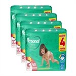Fralda Descartável Personal Soft & Protect Giga Tamanho XG - 4 Pacotes com 60 Fraldas - Total 240 Tiras