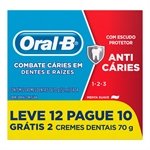 Creme Dental Oral B 123 Anti Caries 70g Oferta Leve 12 Pague 10 - Embalagem com 12 Unidades