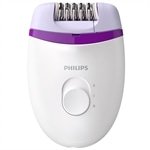Depilador Philips Satinelle Essential BRE225/00 | com Fio, 2 Velocidades, Lavável, Branco/Lilás Bivolt