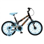Bicicleta Infantil Colli Dinos Aro 16,Tamanho Quadro 12, Freios V-Brake, Preto/Azul