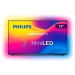 Smart TV Mini LED 75" Philips 75PML9507/78 4K UHD Android com Wi-Fi, 3 USB, 4 HDMI, Ambilight, Freesync Premium,120Hz