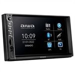 Som Automotivo Aiwa AWS-CA-DD-01 | Central Multimidia Car, USB, Aux, Pen Drive, SD Card, Preto, 100W RMS