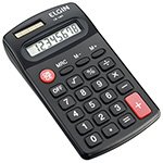 Calculadora de Bolso Elgin CB1483 8 Dígitos, 4 Operações e Memória Solar/Bateria
