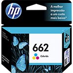 Cartucho Original HP 662 Ink Advantage CZ104AB Color para Impressoras 3546, 1516, 2546