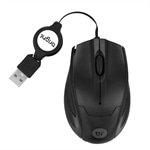 Mini Mouse Retrátil Bright 111, USB, Preto