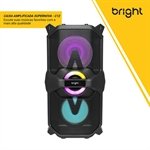 Caixa de Som Amplificada Bright C12 Supernova, Bluetooth/FM/USB, Preto, 200W RMS
