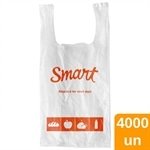 Sacola Smart Branca Impressa 38 x 48 Embalagem com 4000 Unidades