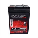 Bateria Unipower UP645SEG, Faston 187, 6V, 4.5Ah