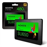 SSD 480GB Adata Ultimate SU650, SATA 6GB/s, Leitura 520MB/s, Gravação 450MB/s - ASU650SS-4