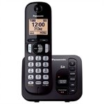Telefone sem Fio Panasonic KX-TGC220LBB, Dect 6.0, Secretária Eletrônica, Viva-Voz, Preto