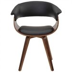 Kit 03 Cadeiras Decorativas para Escritorio Recepcao Ohana Fixa PU Sintetico Preto G56 - G