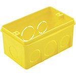 Caixa Embutir Tramontina 4x2 Retangular Plástica Amarela Embalagem com 25 Unidades