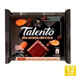 Chocolate Garoto Talento Meio Amargo com Amêndoas 85g - Embalagem com 12 Unidades