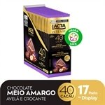 Chocolate Lacta Intense 40% Cacau Avelã e Crocante de Cacau 85g Embalagem com 17 Unidades