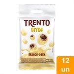 Chocolate Trento Wafer Bits Branco Dark 40g - 12 Unidades