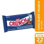 Chocolate ao Leite Crunch 22,5g - Embalagem com 22 Unidades