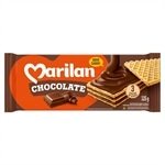 Biscoito Marilan Wafer Chocolate 115g - Embalagem com 40 Unidades