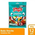 Bala Docile Gelatina Mix 80g - Embalagem com 12 Unidades