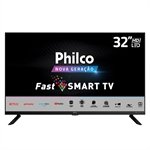 Smart TV LED 32" HD Philco Processador Quad Core GPU Triple Core Dolby Audio Mídia Cast Wi