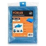 Lona Plástica Azul Foxlux com Ilhos Cantos Reforçados 4mx3m