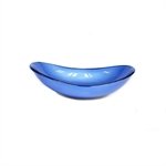 Cuba de vidro oval 47cm azul escuro