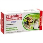 Antibiótico Chemitril 50mg  - Embalagem com 10 Comprimidos