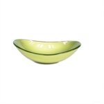 Cuba de vidro oval 47cm verde oliva