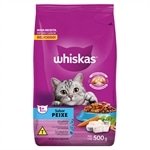 Ração para Gatos Whiskas Premium Peixe com Delicrocs 500g