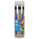 Lápis Cis Grafite Preto Neon com Borracha - Embalagem com 48 Unidades