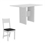 Conjunto Sala de Jantar Mesa 108 cm com 4 cadeiras Siena Multimoveis EX1000 Branco