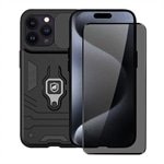 Kit Capa case capinha Defender e Pelicula Defender Pro Privacidade para iPhone 15 Pro Max