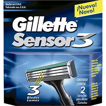 Carga Gillette Sensor 3 - 12 Embalagens com 2 Unidades