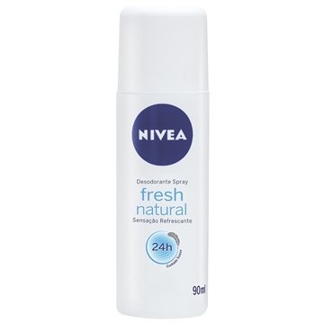 Desodorante Nivea Deo Spray Feminino Fresh Natural 90ml Embalagem com 6 Unidades