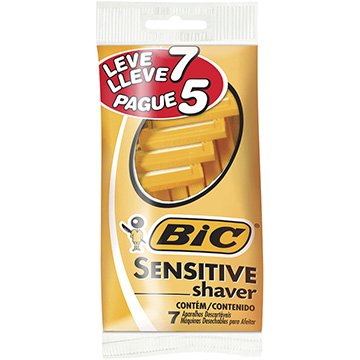 Aparelho Bic Sensitive Shaver Embalagem com 7 Unidades